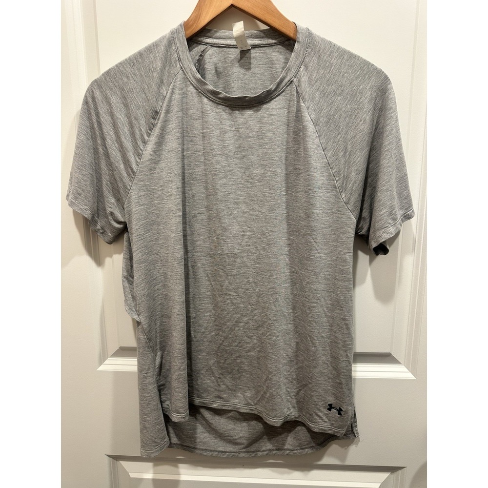 Under Armour Women's Gray Super Soft‎ Open Back Tee Medium